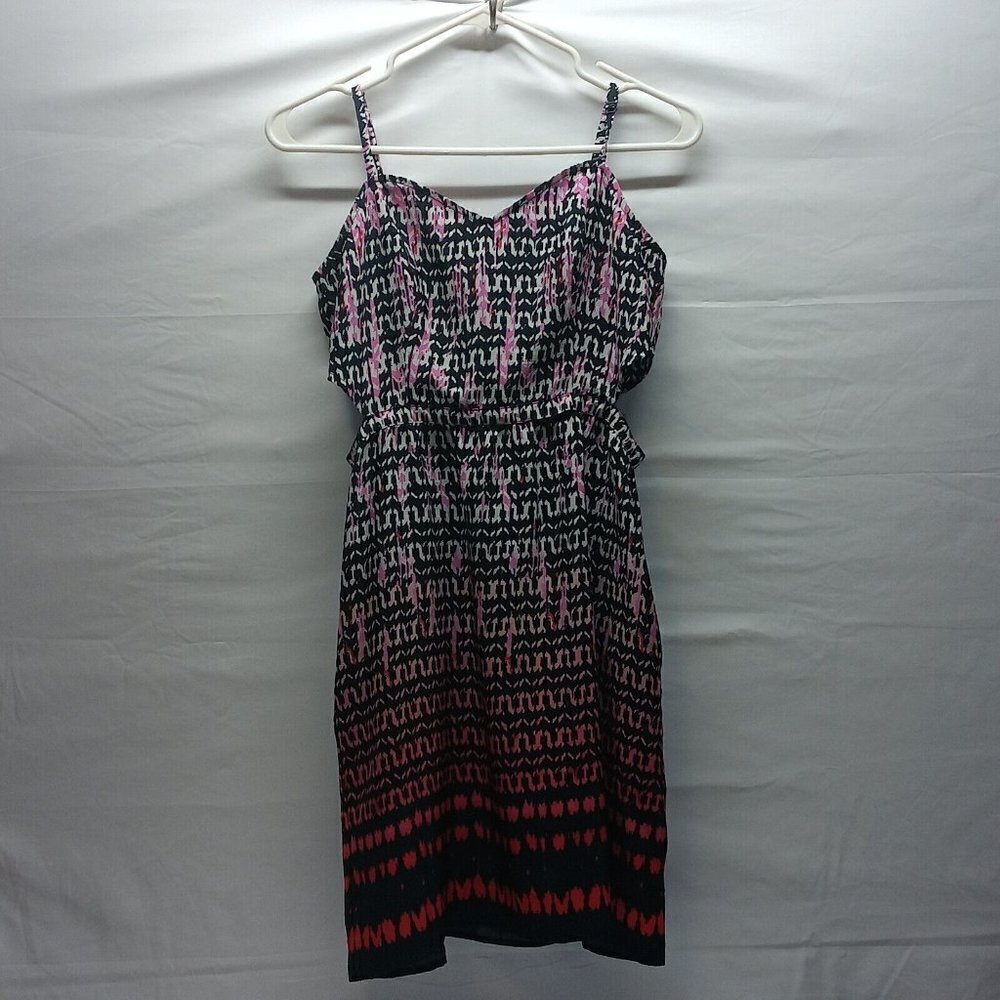 American Eagle Summer Dress‎ Sleeveless Halter Multicolor Geometric Print Size 6